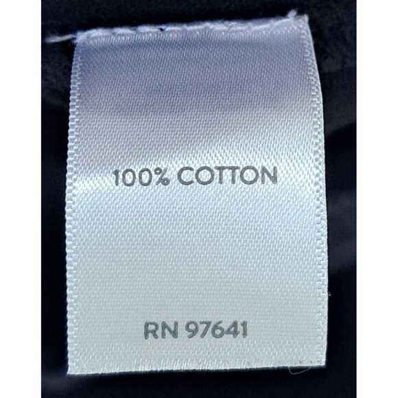 J.Jill Women's XL Petite Long Sleeve Navy Eyelet Edged Square Neck Top - Picture 7 of 9